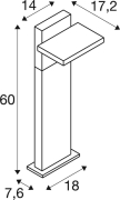 ABRIDOR POLE 60, Stehleuchte, HYBRID, 2200/2700K, IP65 anthrazit