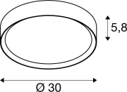 DECONA, Wand- und Deckenaufbauleuchte, rund, 2700/3000K, 18W, PHASE, weiß