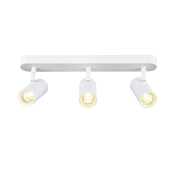 NOBLO®, Wand- und Deckenaufbauleuchte, triple, rund, 2000-3000K, 22W, Dim-to-Warm, PHASE, 36°, weiß