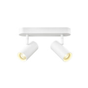 NOBLO®, Wand- und Deckenaufbauleuchte, double, rund, 2000-3000K, 15W, Dim-to-Warm, PHASE, 36°, weiß