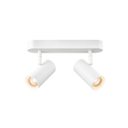 NOBLO®, Wand- und Deckenaufbauleuchte, double, rund, 2000-3000K, 15W, Dim-to-Warm, PHASE, 36°, weiß