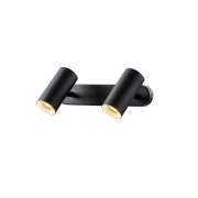 NOBLO®, Wand- und Deckenaufbauleuchte, double, rund, 2700K, 12W, PHASE, 32°, schwarz