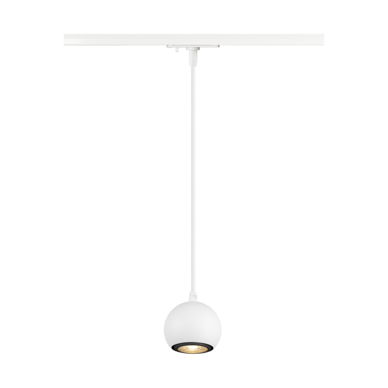 SLV LIGHT EYE® 90, 1 Phasen  Pendelleuchte, GU10, Pendellänge 150cm, 1x max. 6W, matt weiß