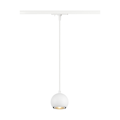 SLV LIGHT EYE® 90, 1 Phasen  Pendelleuchte, GU10, Pendellänge 150cm, 1x max. 6W, matt weiß