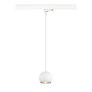 LIGHT EYE® 90 Pendelleuchte für 3-Phasen Schienensystem, GU10, Pendellänge 150cm, 1x max. 6W, matt weiß