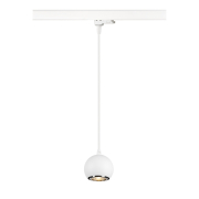 LIGHT EYE® 90 Pendelleuchte für 3-Phasen Schienensystem, GU10, Pendellänge 150cm, 1x max. 6W, matt weiß