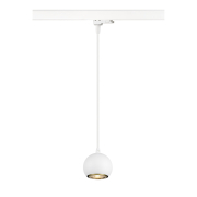 LIGHT EYE® 90 Pendelleuchte für 3-Phasen Schienensystem, GU10, Pendellänge 150cm, 1x max. 6W, matt weiß