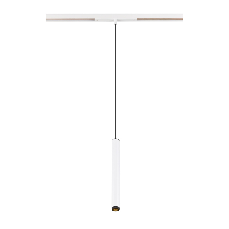 SLV GRIP! S, 48V Pendelleuchte, Pendellänge 200cm, 3000 K, 29°, DALI, weiß / schwarz