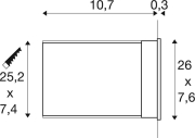 BRICK MESH, Wandeinbauleuchte, rechteckig, 3000K, 5W, IP55, schwarz
