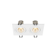 NEW TRIA® 155, Deckeneinbauleuchte, quadratisch, 2700K, zweiflammig, PHASE, 38°, weiß