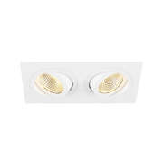 NEW TRIA® 155, Deckeneinbauleuchte, quadratisch, 3000K, zweiflammig, PHASE, 38°, weiß