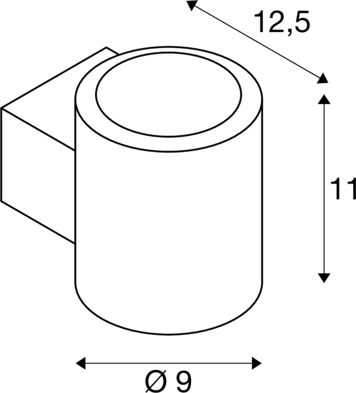 SLV OCULUS, Wandaufbauleuchte, rund, 2000-3000K, 15W, Dim-to-Warm, PHASE, 100°, dunkel kupfer