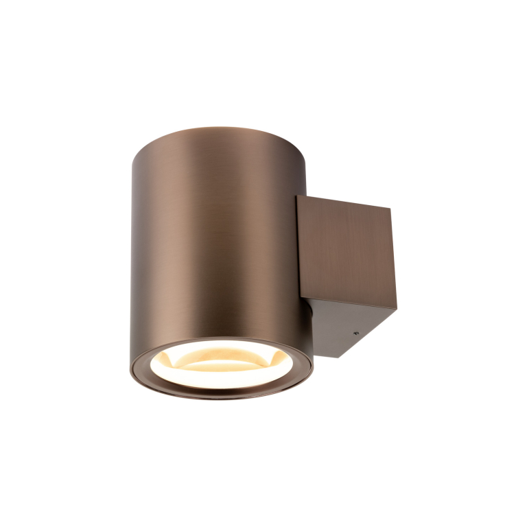 SLV OCULUS, Wandaufbauleuchte, rund, 2000-3000K, 15W, Dim-to-Warm, PHASE, 100°, dunkel kupfer