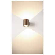 OCULUS, Wandaufbauleuchte, rund, 2000-3000K, 15W, Dim-to-Warm, PHASE, 100°, dunkel kupfer