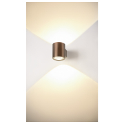 OCULUS, Wandaufbauleuchte, rund, 2000-3000K, 15W, Dim-to-Warm, PHASE, 100°, dunkel kupfer