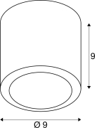 OCULUS, Deckenaufbauleuchte, rund, 2000-3000K, 11W, Dim-to-Warm, PHASE, 100°, dunkel kupfer