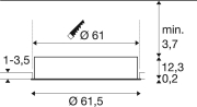 MEDO® 60, Deckeneinbauleuchte, frame, 3000/4000K, 80°, IP20, rund, weiß