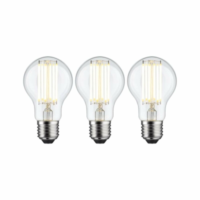 Paulmann Eco-Line Filament 230V LED Birne E27 3er-Pack  1055lm 5W 3000K  Klar