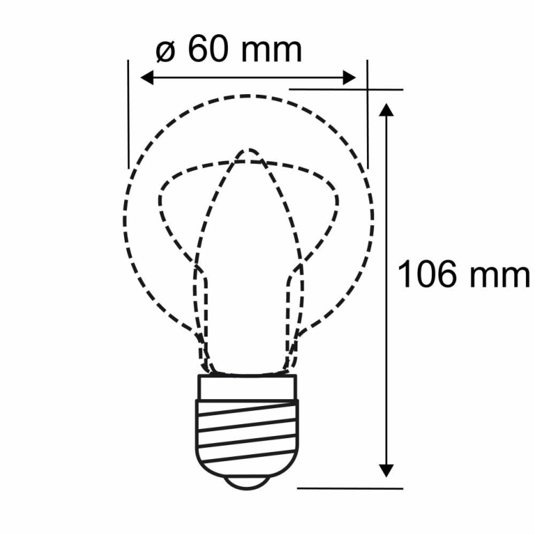 Paulmann Eco-Line Filament 230V LED Birne E27 1er-Set  840lm 4W 3000K  Matt