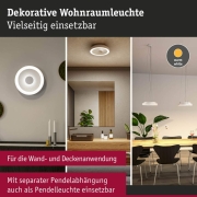 LED Deckenleuchte Volea Weiß/Silber 470lm / 1650lm 3,5 / 1x13W IP44 3000K dimmbar