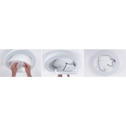 LED Deckenleuchte Volea Weiß/Silber 470lm / 1650lm 3,5 / 1x13W IP44 3000K dimmbar