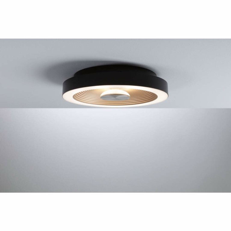 Paulmann LED Deckenleuchte Volea Schwarz/Gold 470lm / 1650lm 3,5 / 1x13W IP44 3000K dimmbar