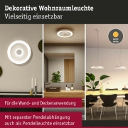 LED Deckenleuchte Volea Weiß/Silber 500lm / 2400lm 4 / 1x18,5W IP44 3000K dimmbar