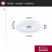 LED Deckenleuchte Volea Weiß/Silber 500lm / 2400lm 4 / 1x18,5W IP44 3000K dimmbar