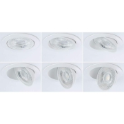 LED Einbauleuchte White Select Aumus Weiß Einzelspot 5W 700lm 3-Step-Dim 2700 - 6500K rund schwenkbar White-Select 230V
