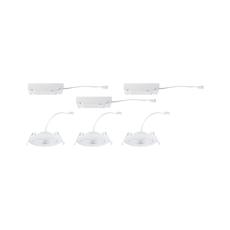 Paulmann LED Einbauleuchte White Select Aumus Weiß 3er-Set 5W 700lm 3-Step-Dim 2700 - 6500K rund schwenkbar White-Select 230V