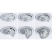 LED Einbauleuchte White Select Aumus Chrom matt 3er-Set 5W 700lm 3-Step-Dim 2700 - 6500K rund schwenkbar White-Select 230V