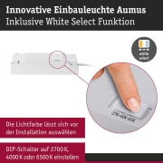 LED Einbauleuchte White Select Aumus Chrom matt 3er-Set 5W 700lm 3-Step-Dim 2700 - 6500K rund schwenkbar White-Select 230V