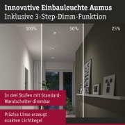 LED Einbauleuchte White Select Aumus Chrom matt 3er-Set 5W 700lm 3-Step-Dim 2700 - 6500K rund schwenkbar White-Select 230V