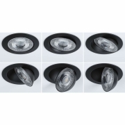 LED Einbauleuchte White Select Aumus Schwarz Einzelspot 5W 700lm 3-Step-Dim 2700 - 6500K rund schwenkbar White-Select 230V
