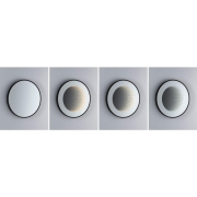 LED Leuchtspiegel Miro IP44 Tunable White 70lm 230V 11,5W Spiegel Schwarz matt