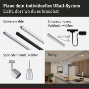 URail Kabeleinspeisung Zigbee 1m Chrom matt max. 100W