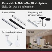 URail Kabeleinspeisung Zigbee 1m Signalweiß max. 100W