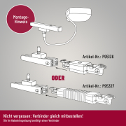 URail Kabeleinspeisung Zigbee 1m Schwarz matt max. 100W