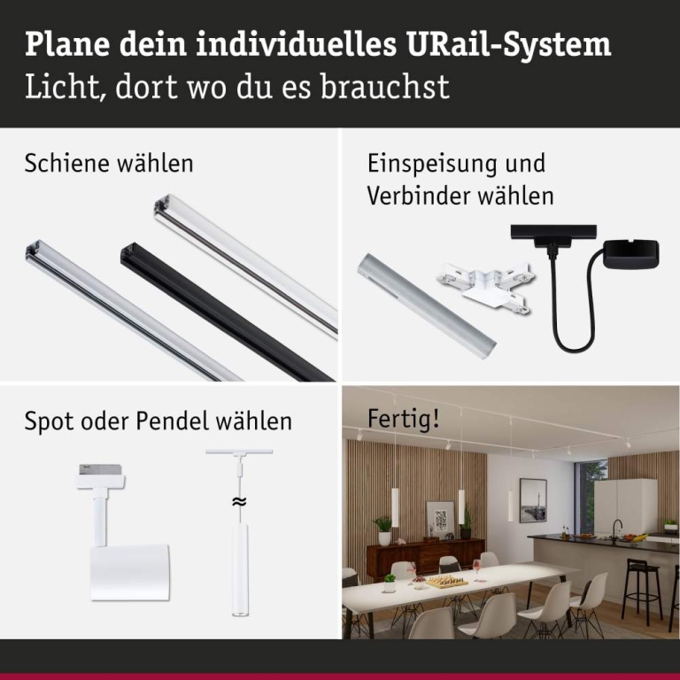 Paulmann URail Zigbee 3.0 Dimm/Switch Adapter/Verbinder Signalweiß max.50W