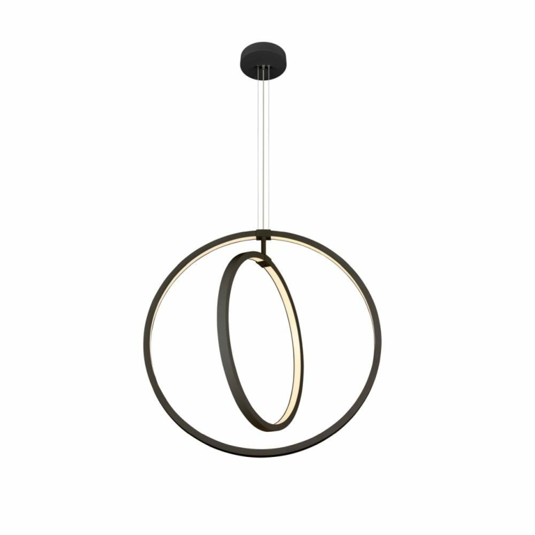 SLV LED Pendelleuchte One Vertical in schwarz matt mit CCT-Switch 40W dimmbar