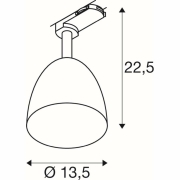 PARA CONE 14, 3 Phasen System Leuchte, GU10, weiß/gold