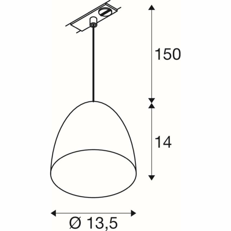 SLV PARA CONE 14, Pendelleuchte für 1 Phasen System, GU10, schwarz/gold