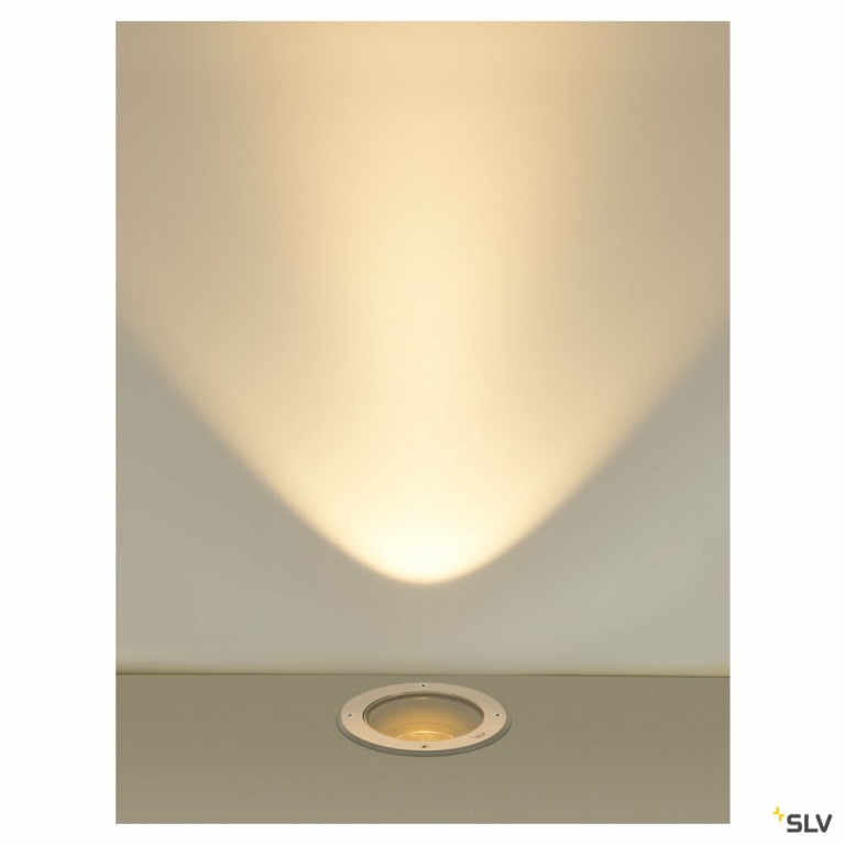 SLV DASAR® L, RL runde Abdeckung 24° 3000 K incl. DALI-Treiber edelstahl