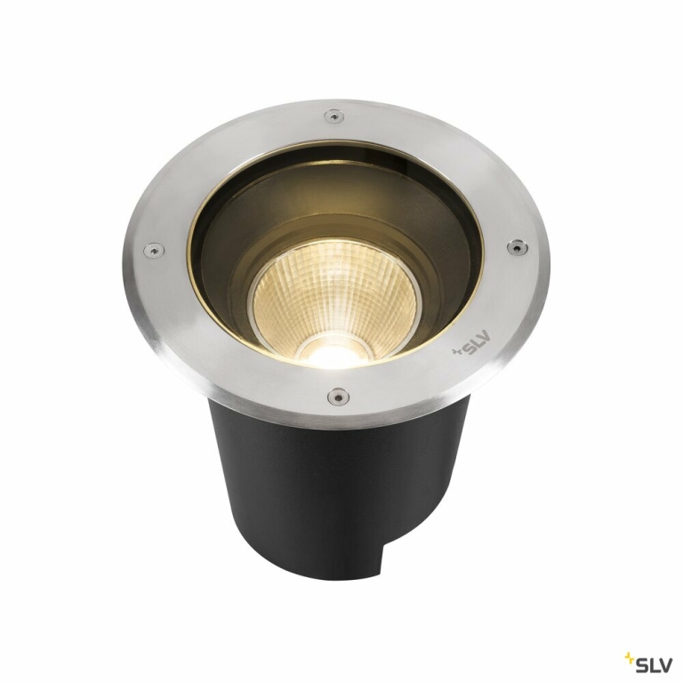 SLV DASAR® L, RL runde Abdeckung 24° 3000 K incl. DALI-Treiber edelstahl