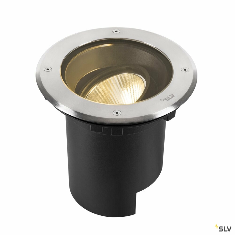 SLV DASAR® L, RL runde Abdeckung 24° 3000 K incl. DALI-Treiber edelstahl