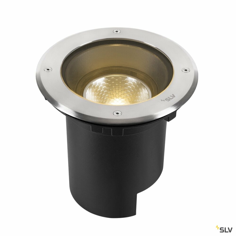 SLV DASAR® L, RL runde Abdeckung 24° 3000 K incl. DALI-Treiber edelstahl