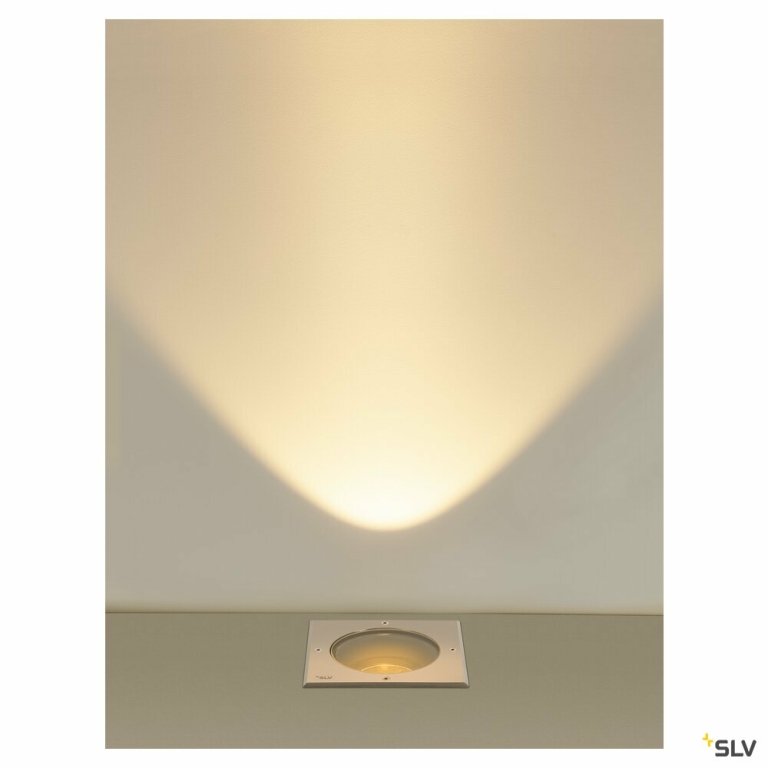 SLV DASAR® L, RL eckige Abdeckung 24° 3000 K incl. DALI-Treiber edelstahl