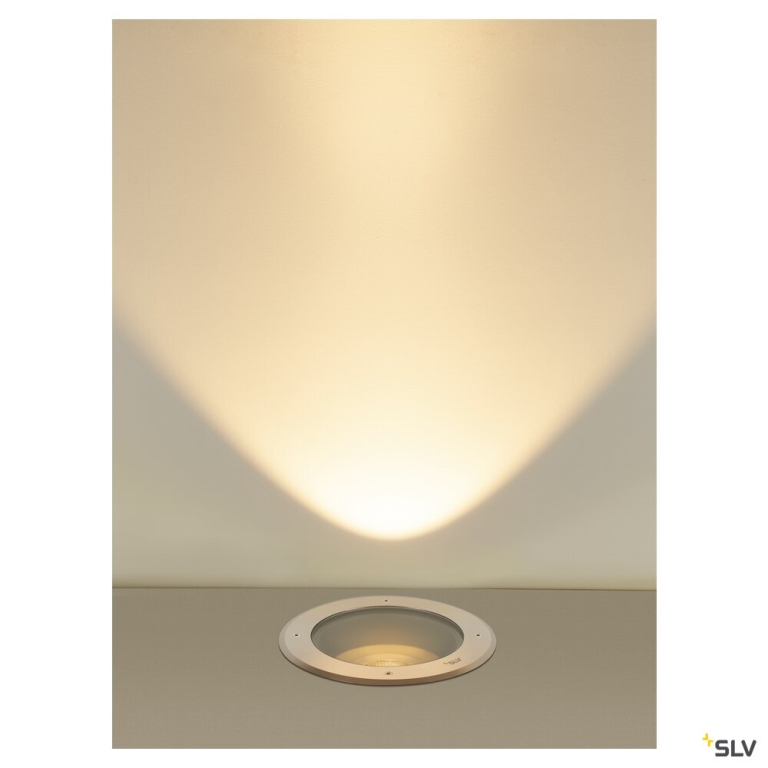 SLV DASAR® XL, RL runde Abdeckung 24° 3000 K incl. DALI-Treiber edelstahl