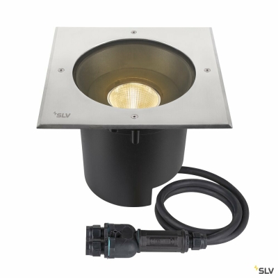 SLV DASAR® XL, RL eckige Abdeckung 24° 3000 K incl. DALI-Treiber edelstahl