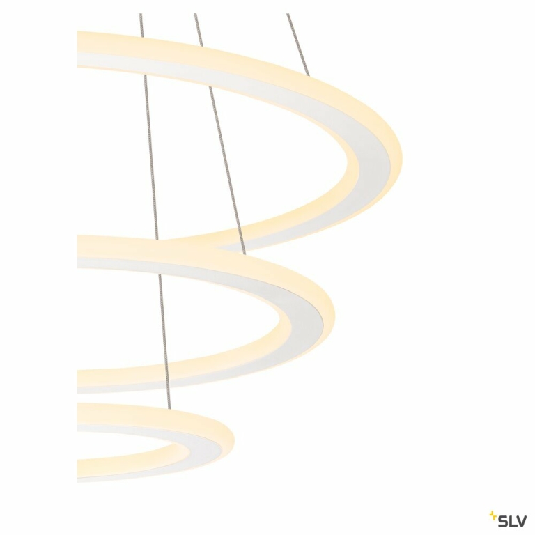 SLV ONE FLAT, Pendelleuchte, triple, 300 cm, 2700/3000 K, DALI 2, Touch, weiß